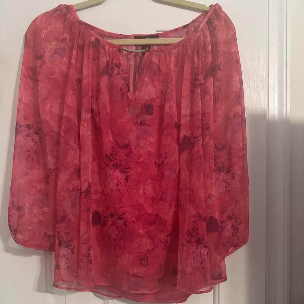 BCX Vibrant Pink XL Blouse